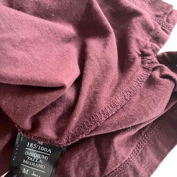 AllSaints Vidal Burgundy Maroon Short Sleeve Men’s Polo Shirt Size Medium - Picture 5 of 9